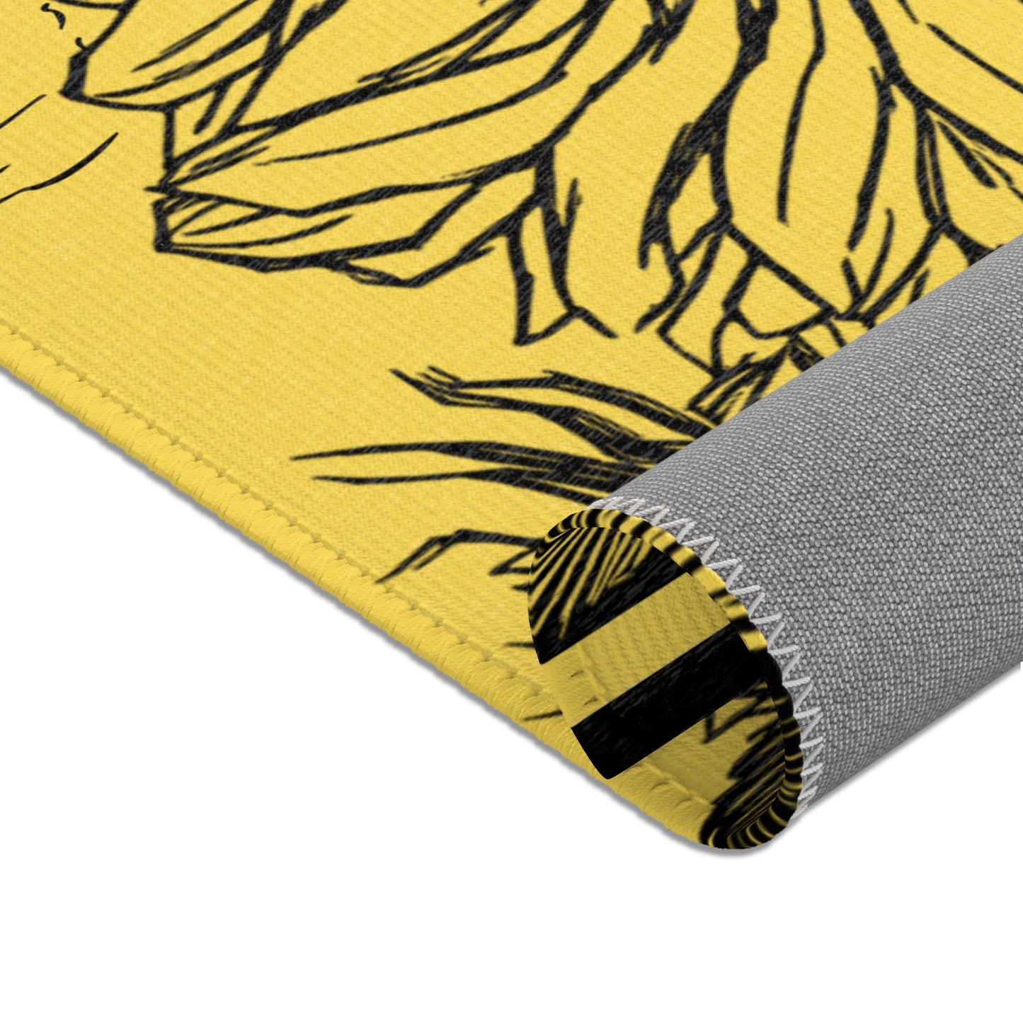 beautiful flower in the sun Area Rugs